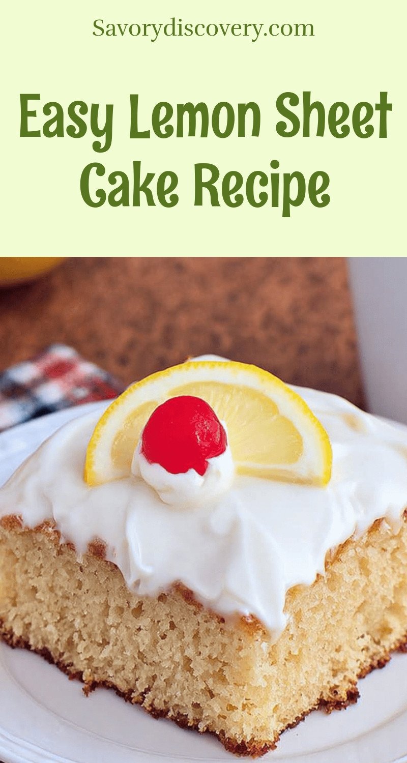 Easy Lemon Sheet Cake Recipe
