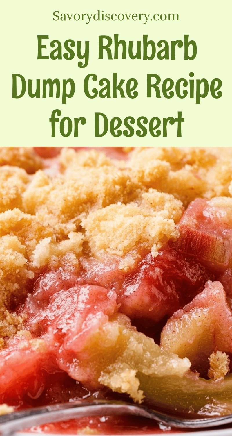 Easy Rhubarb Dump Cake Recipe for Dessert