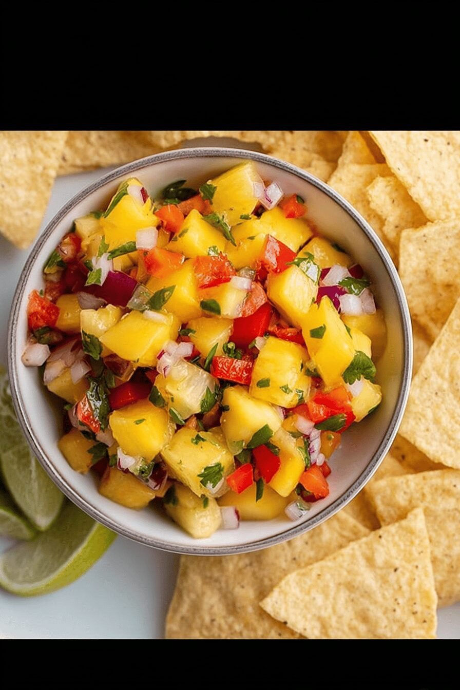 Fresh Pineapple Mango Salsa Recipe for Tacos