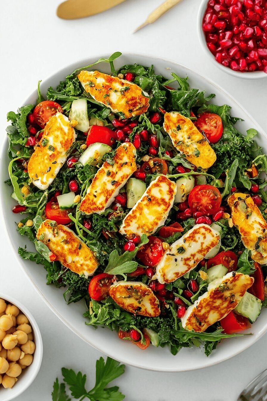 Fried Halloumi Salad Recipe
