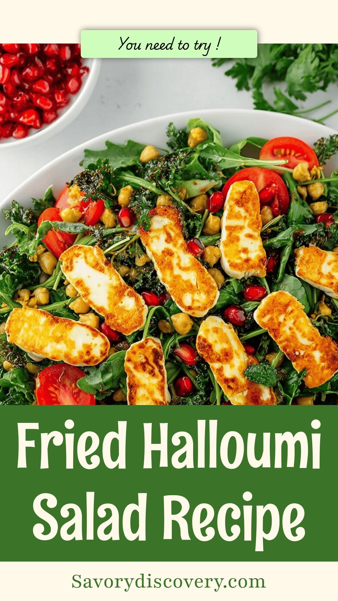 Fried Halloumi Salad Recipe