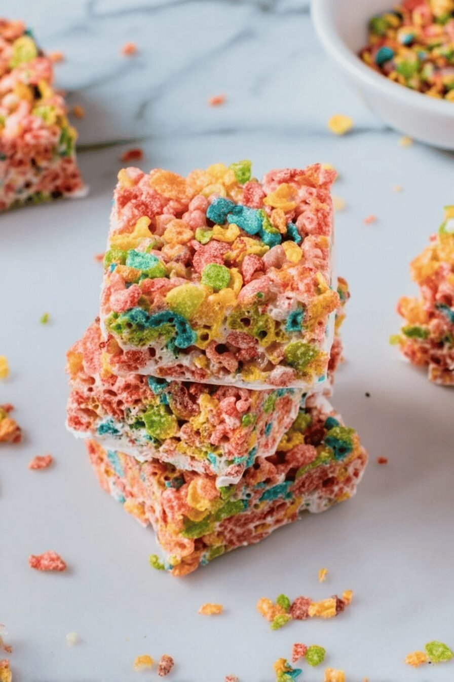 Fruity Pebbles Treats Fast Fun No-Bake Dessert