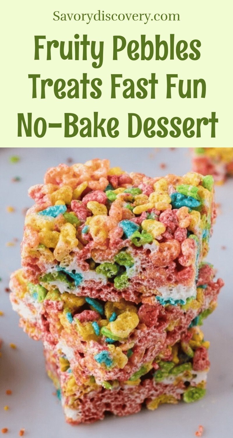 Fruity Pebbles Treats Fast Fun No-Bake Dessert