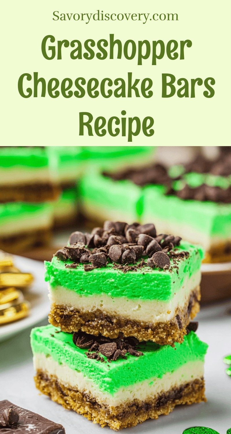 Grasshopper Cheesecake Bars Recipe