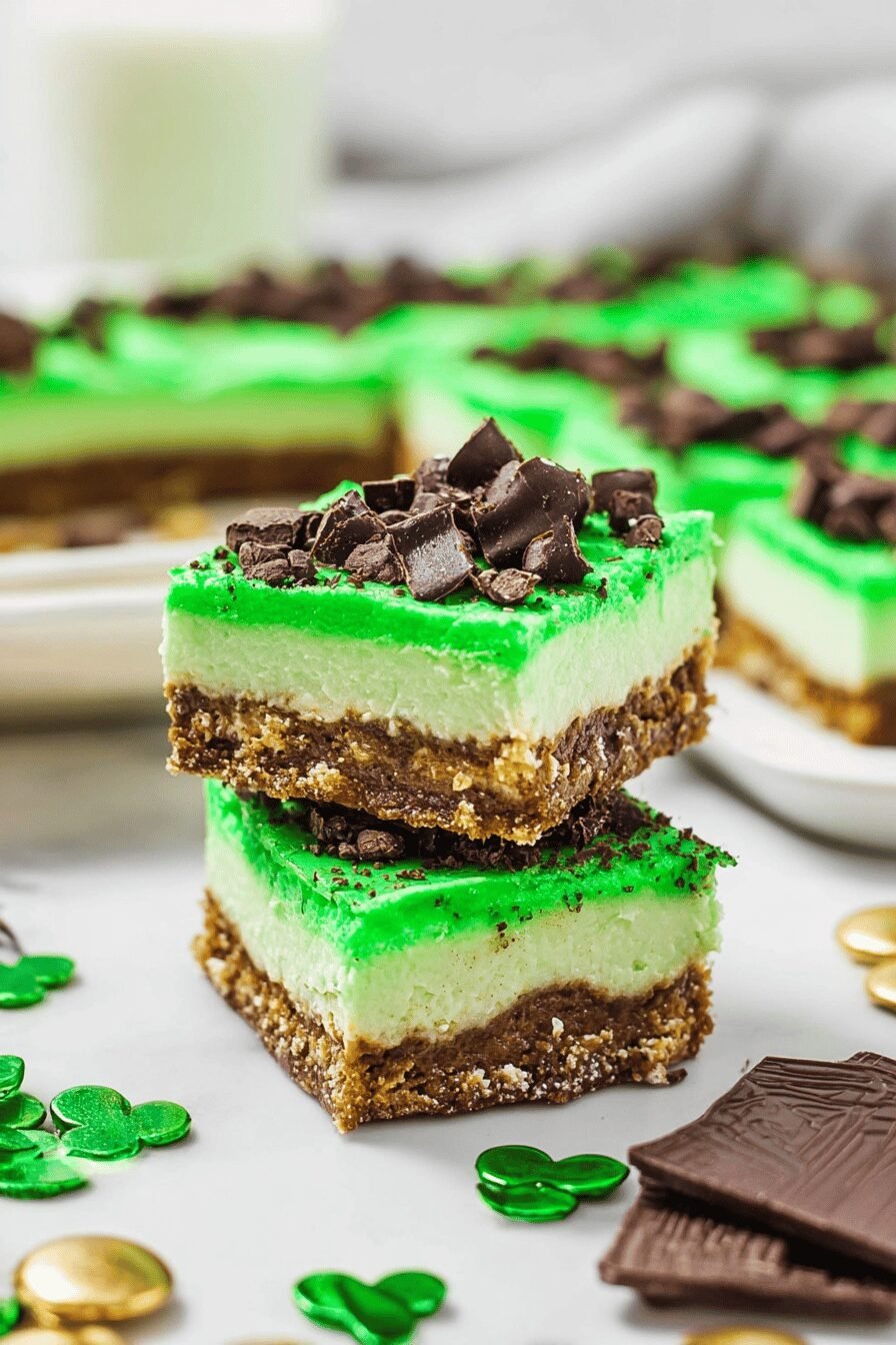 Grasshopper Cheesecake Bars Recipe
