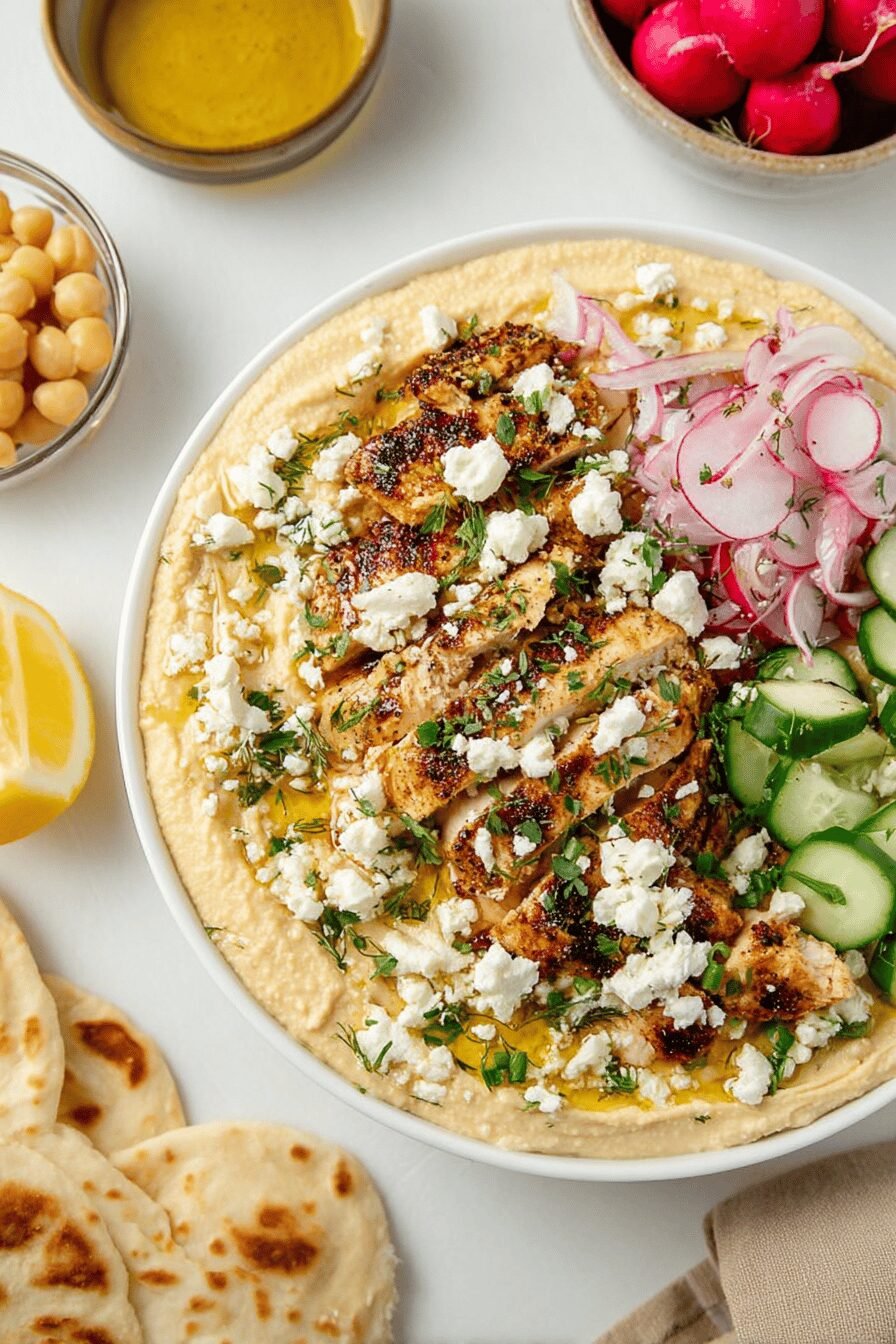 Greek Chicken Hummus Bowl Recipe