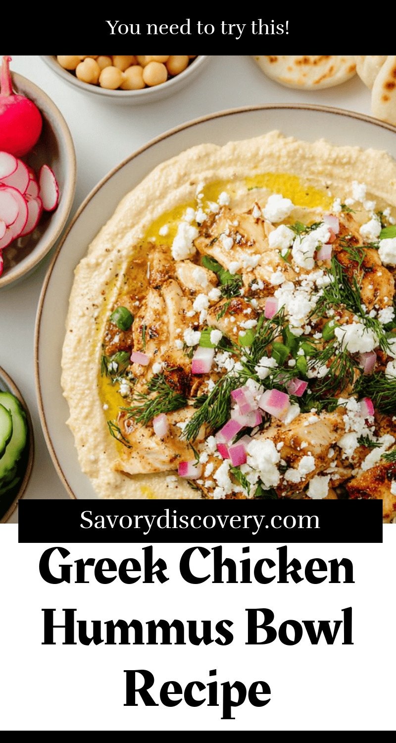 Greek Chicken Hummus Bowl Recipe