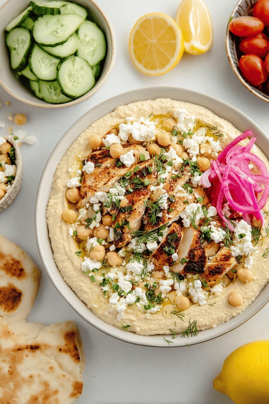 Greek Chicken Hummus Bowl Recipe