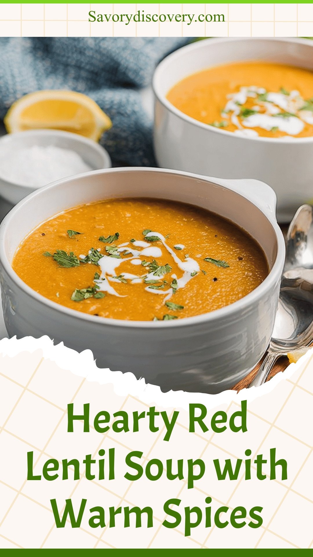 Hearty Red Lentil Soup with Warm Spices