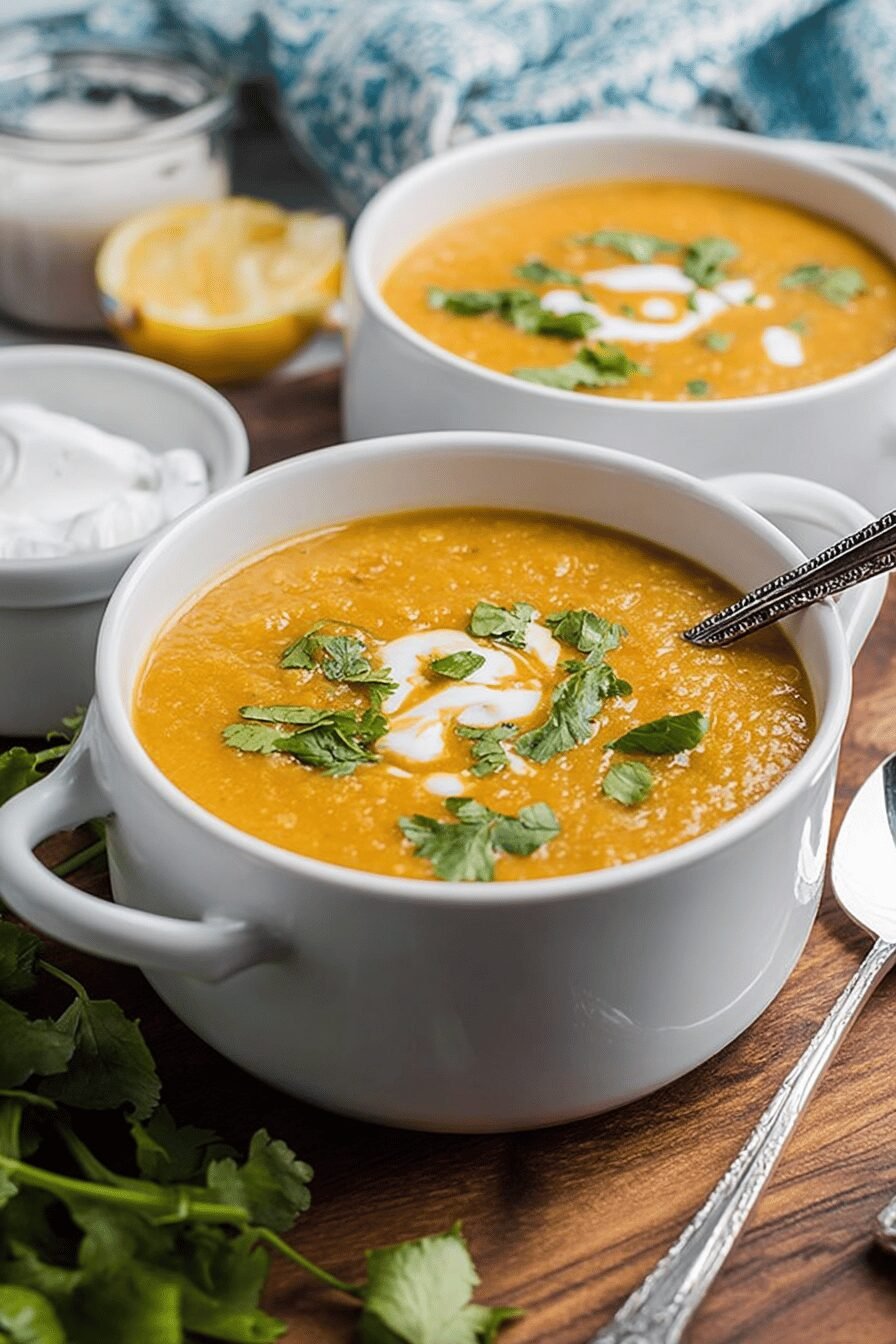 Hearty Red Lentil Soup with Warm Spices
