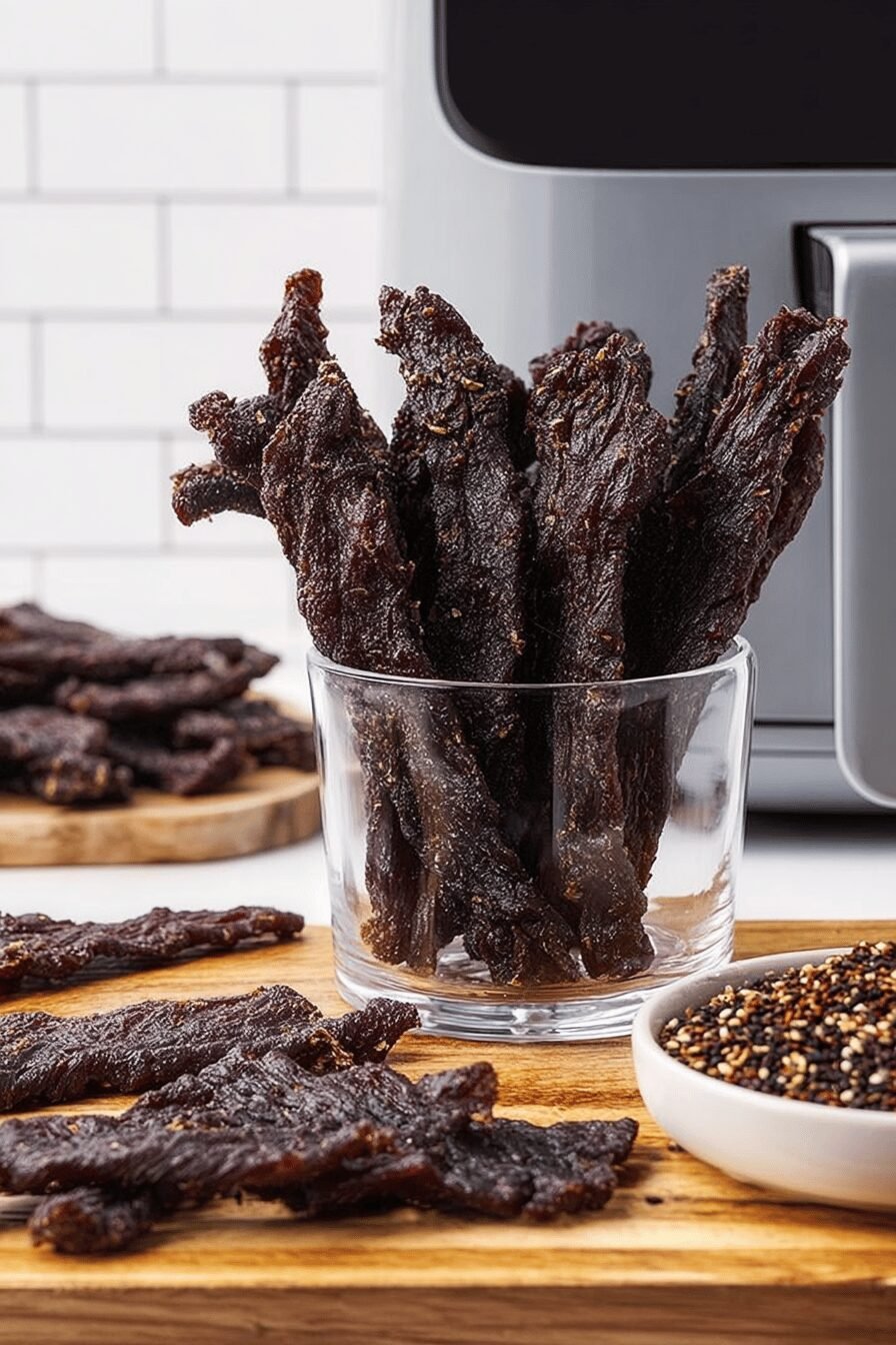 Homemade Air Fryer Teriyaki Beef Jerky Recipe