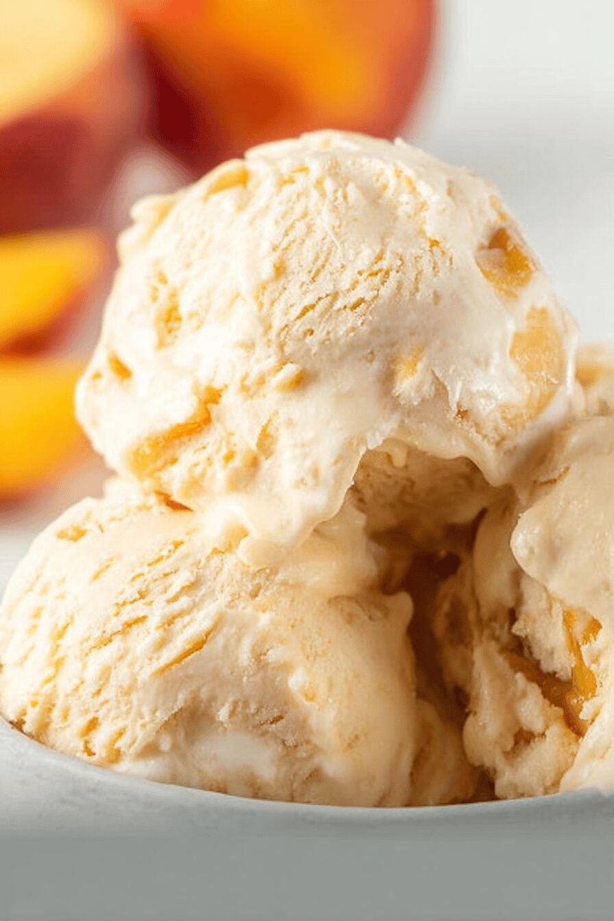 Homemade Peach Ice Cream Recipe No Machine Needed
