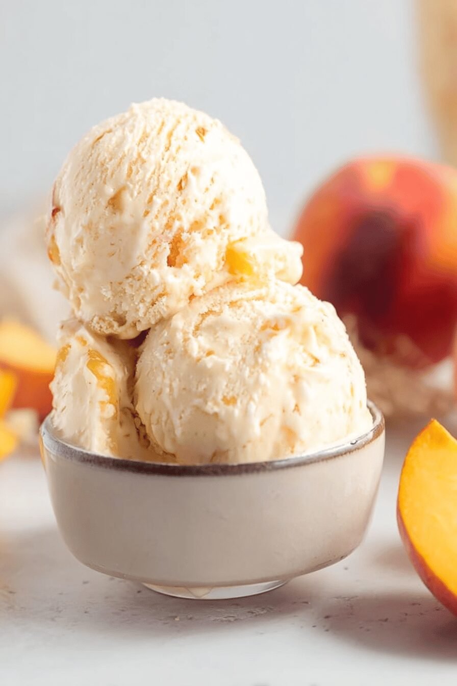 Homemade Peach Ice Cream Recipe No Machine Needed
