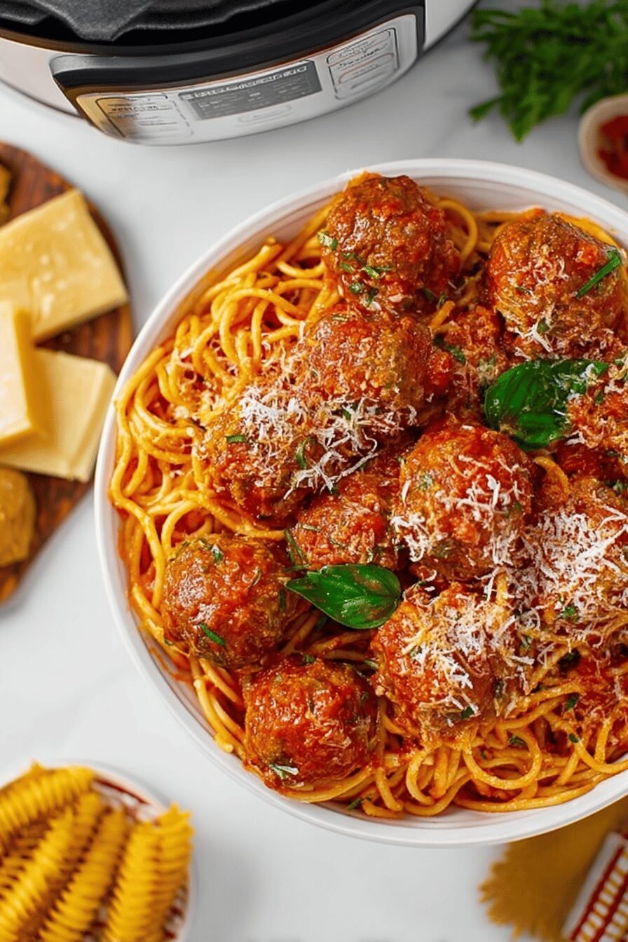 Instant Pot Spaghetti and Meatballs Recipe