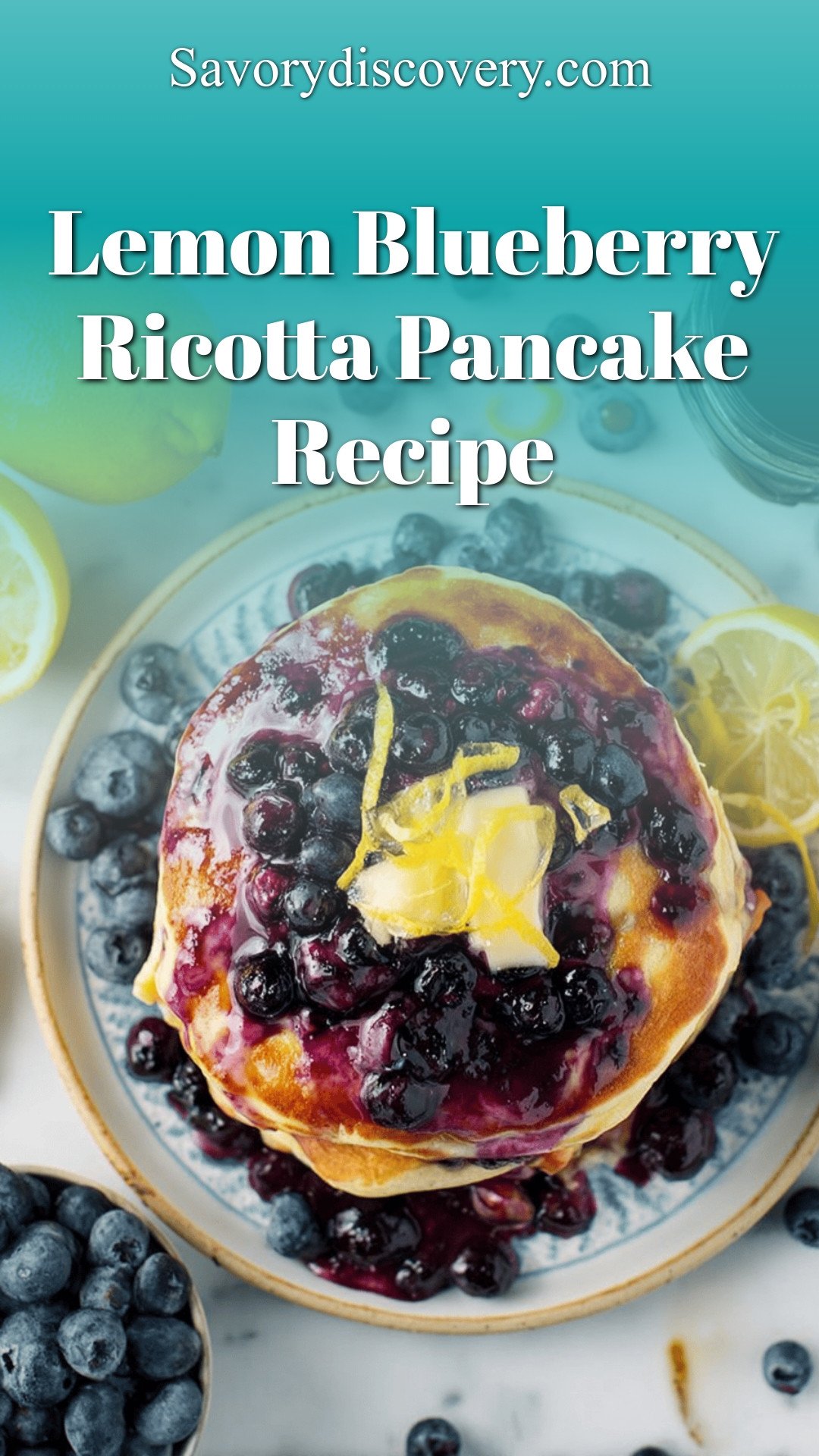 Lemon Blueberry Ricotta Pancake Recipe