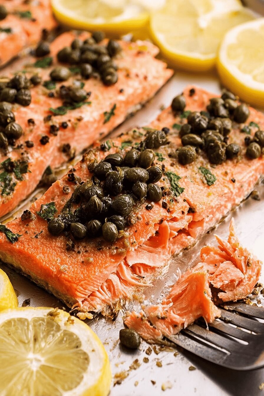 Lemon Caper Glazed Salmon Fillet