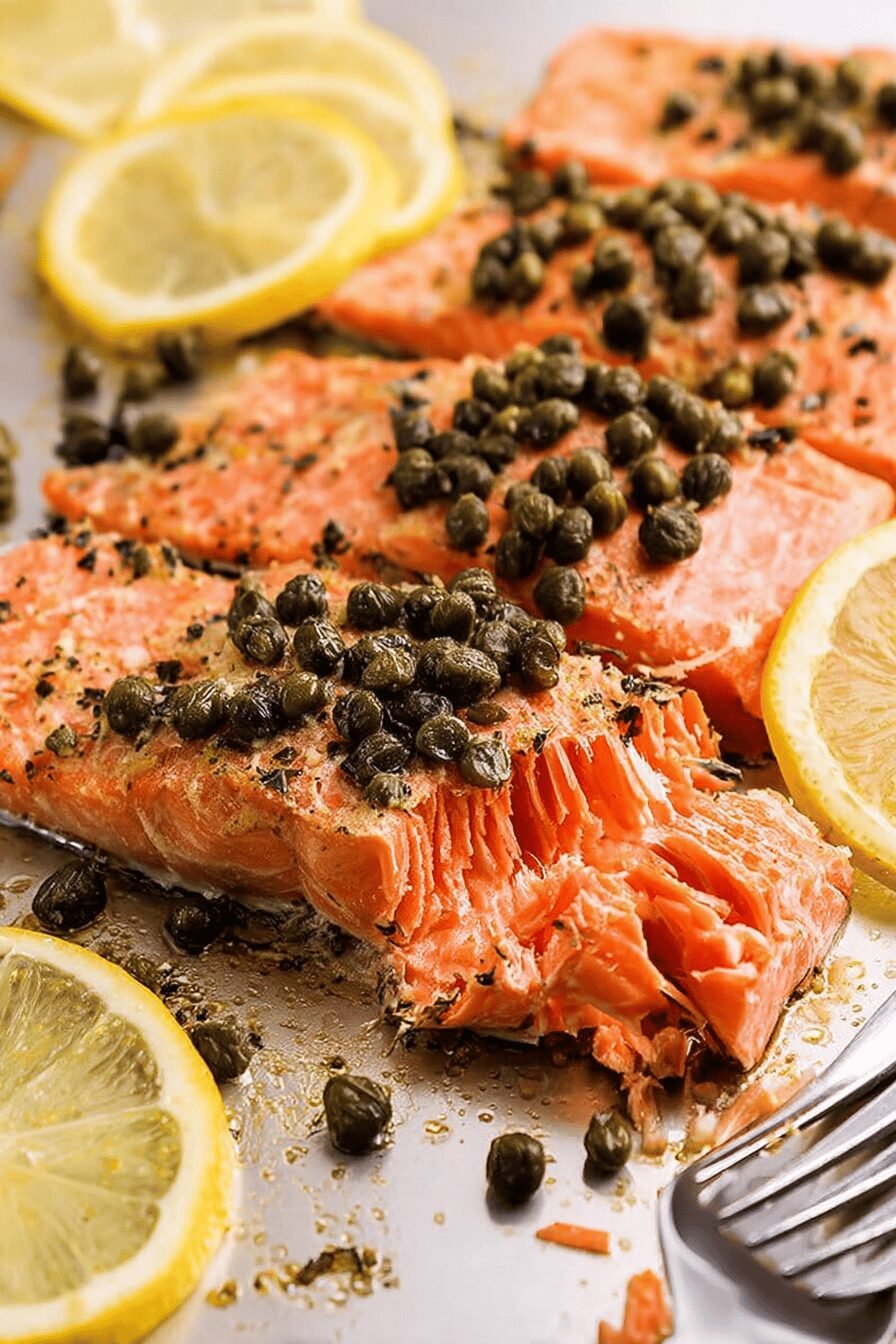 Lemon Caper Glazed Salmon Fillet