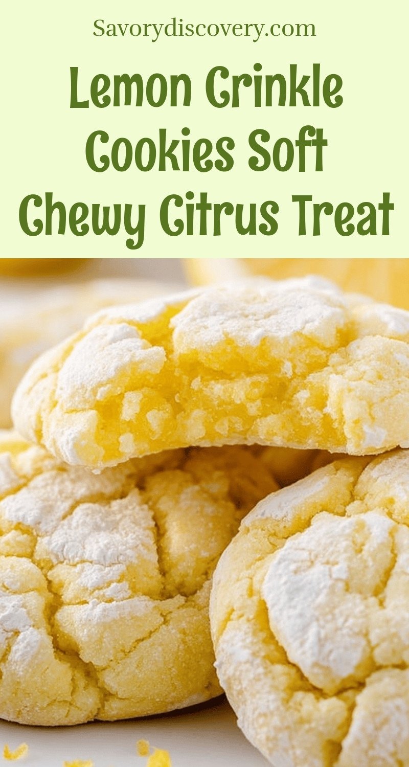 Lemon Crinkle Cookies Soft Chewy Citrus Treat