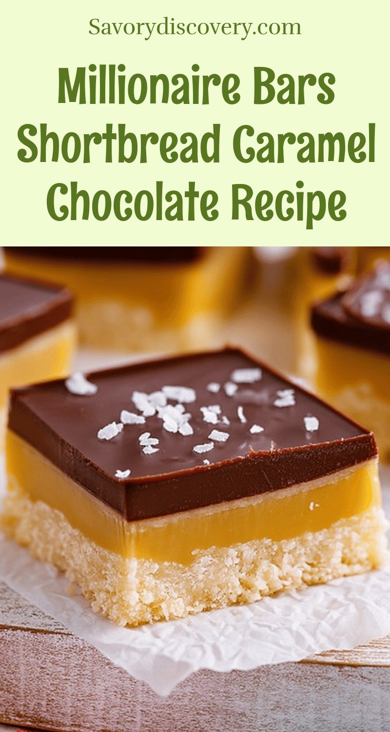 Millionaire Bars Shortbread Caramel Chocolate Recipe