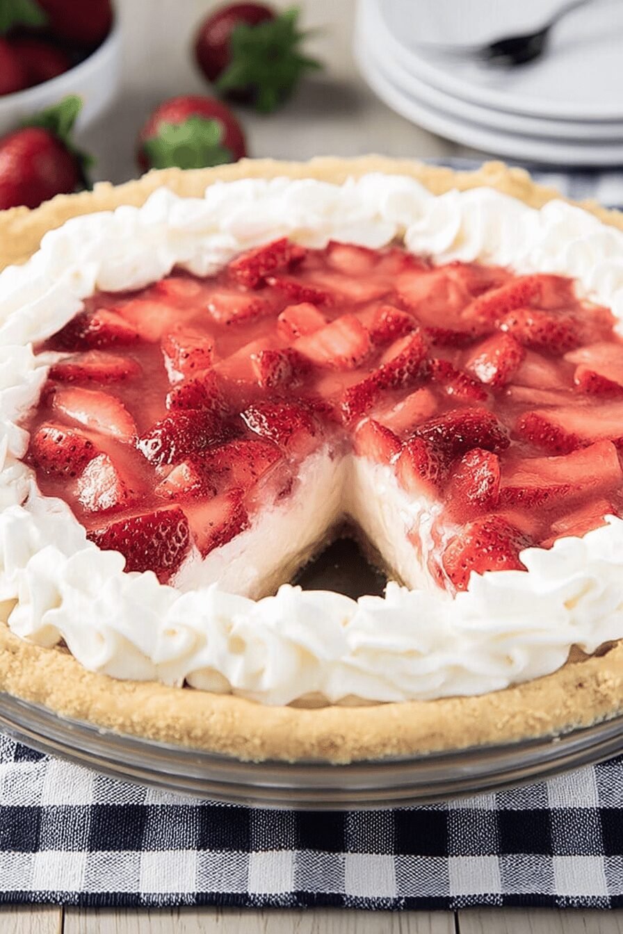 No-Bake Strawberry Cream Cheese Pie