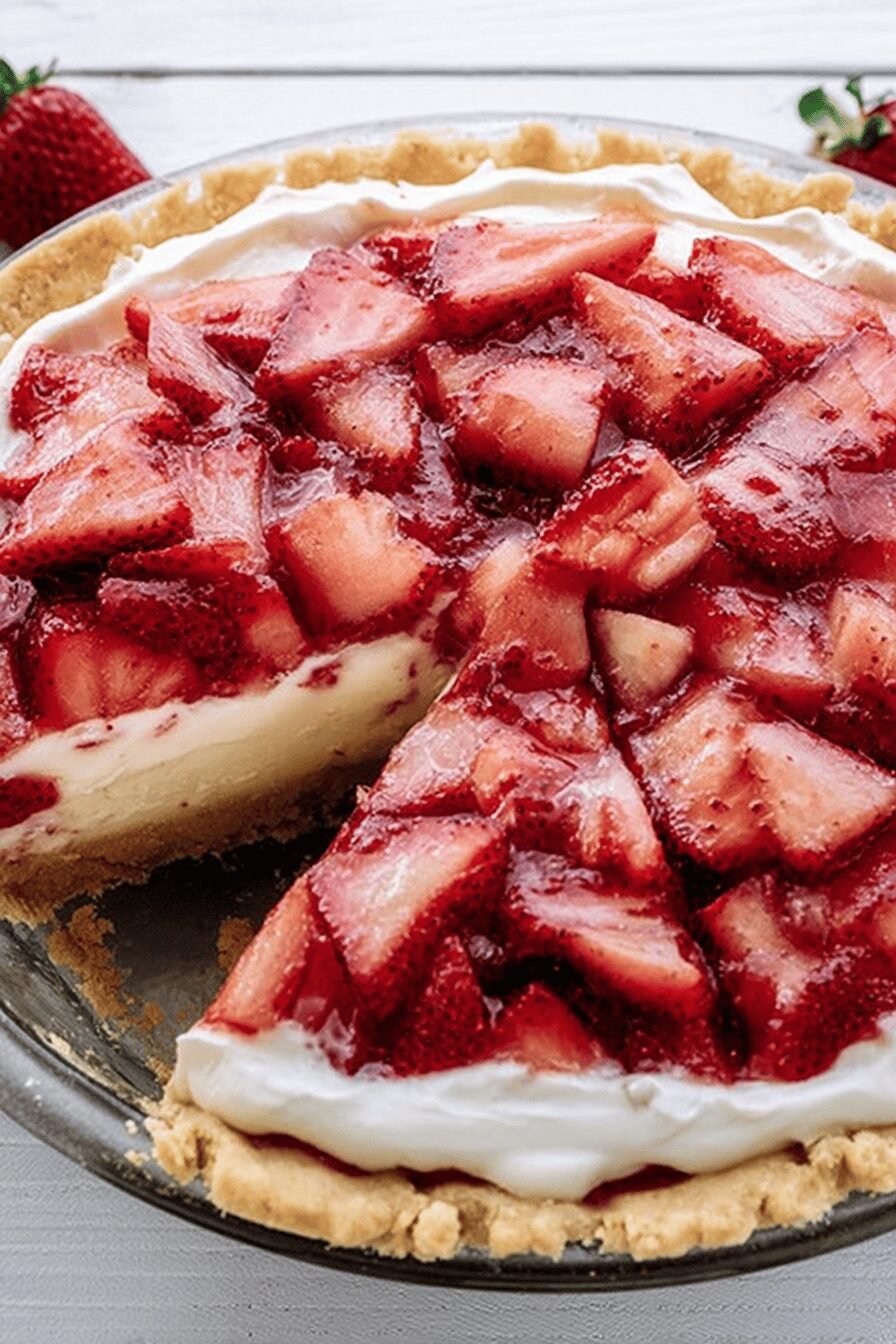 No-Bake Strawberry Cream Cheese Pie
