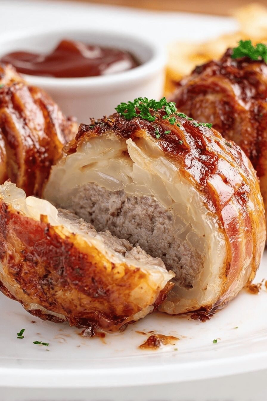 Onion Bombs: Juicy Beef Bacon BBQ Glaze