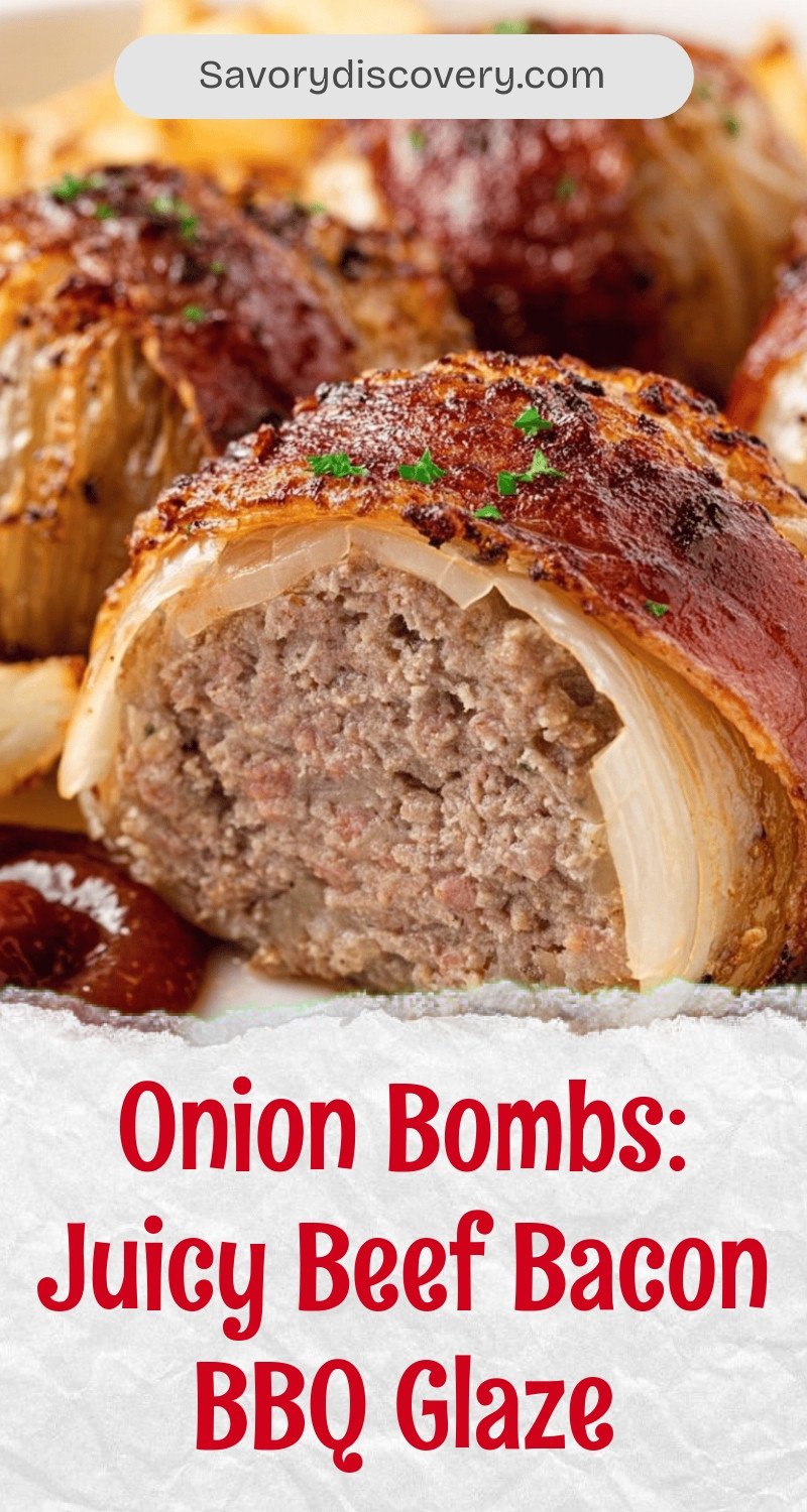 Onion Bombs: Juicy Beef Bacon BBQ Glaze
