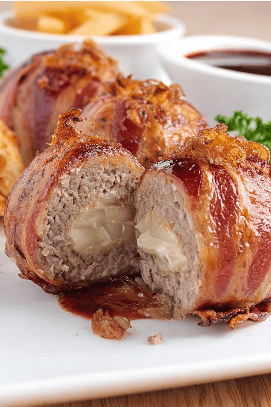Onion Bombs: Juicy Beef Bacon BBQ Glaze