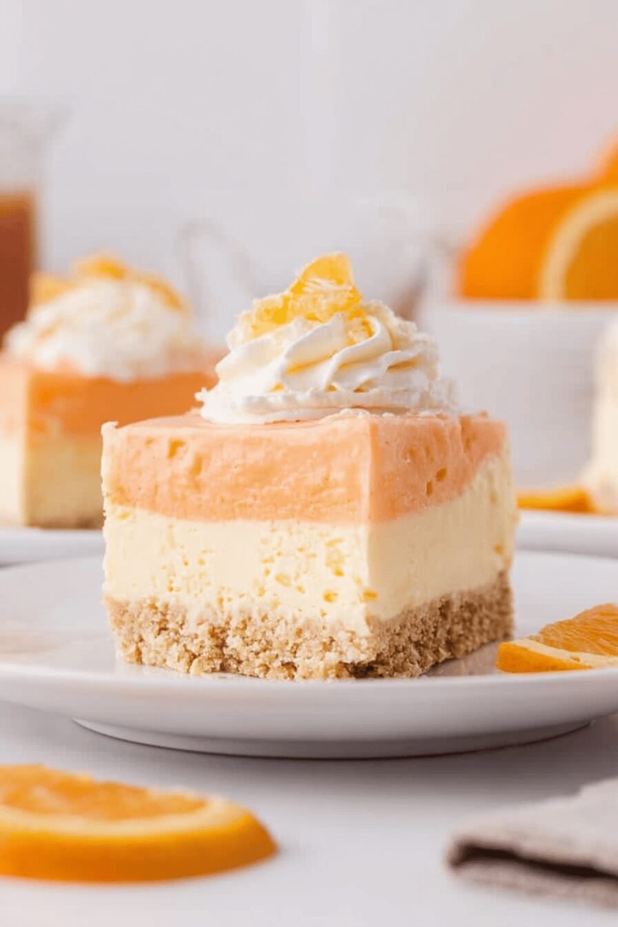 Orange Creamsicle No Bake Cheesecake
