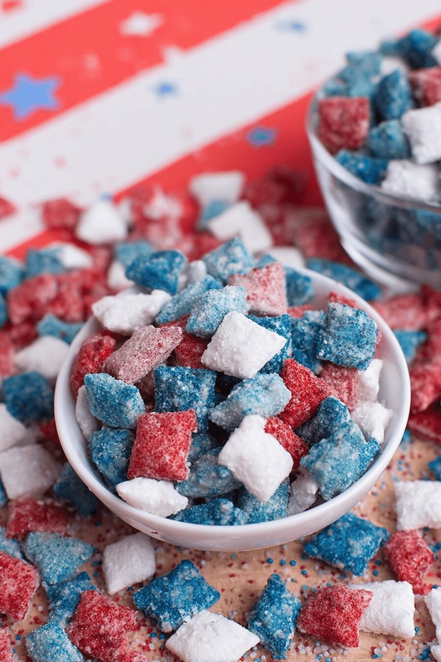 Patriotic Puppy Chow Snack Mix