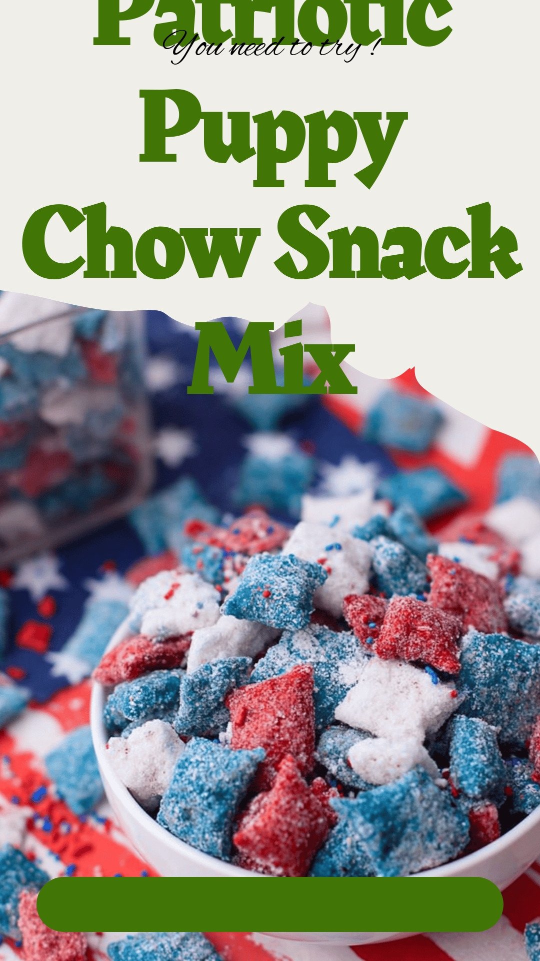 Patriotic Puppy Chow Snack Mix