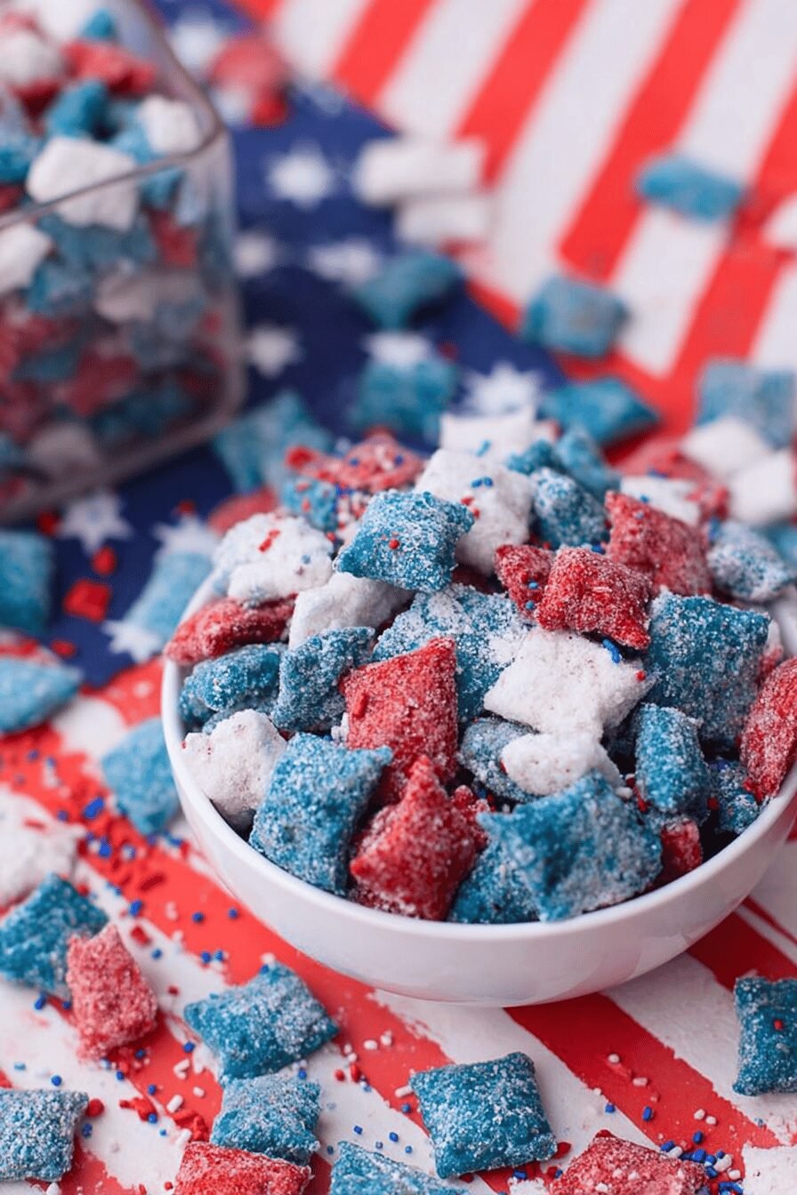 Patriotic Puppy Chow Snack Mix