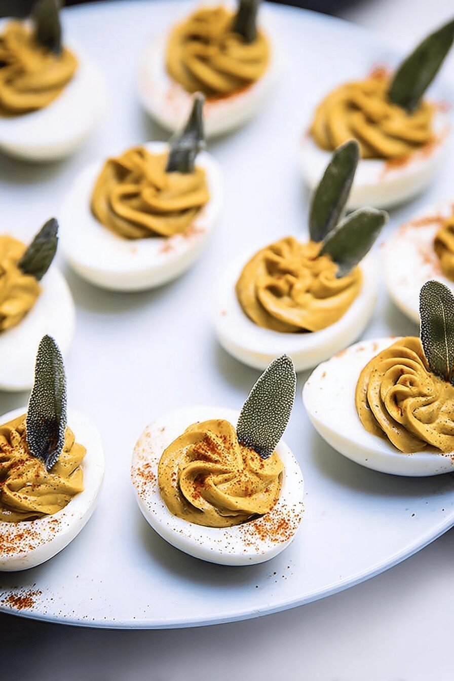 Pumpkin Deviled Eggs Recipe for Fall