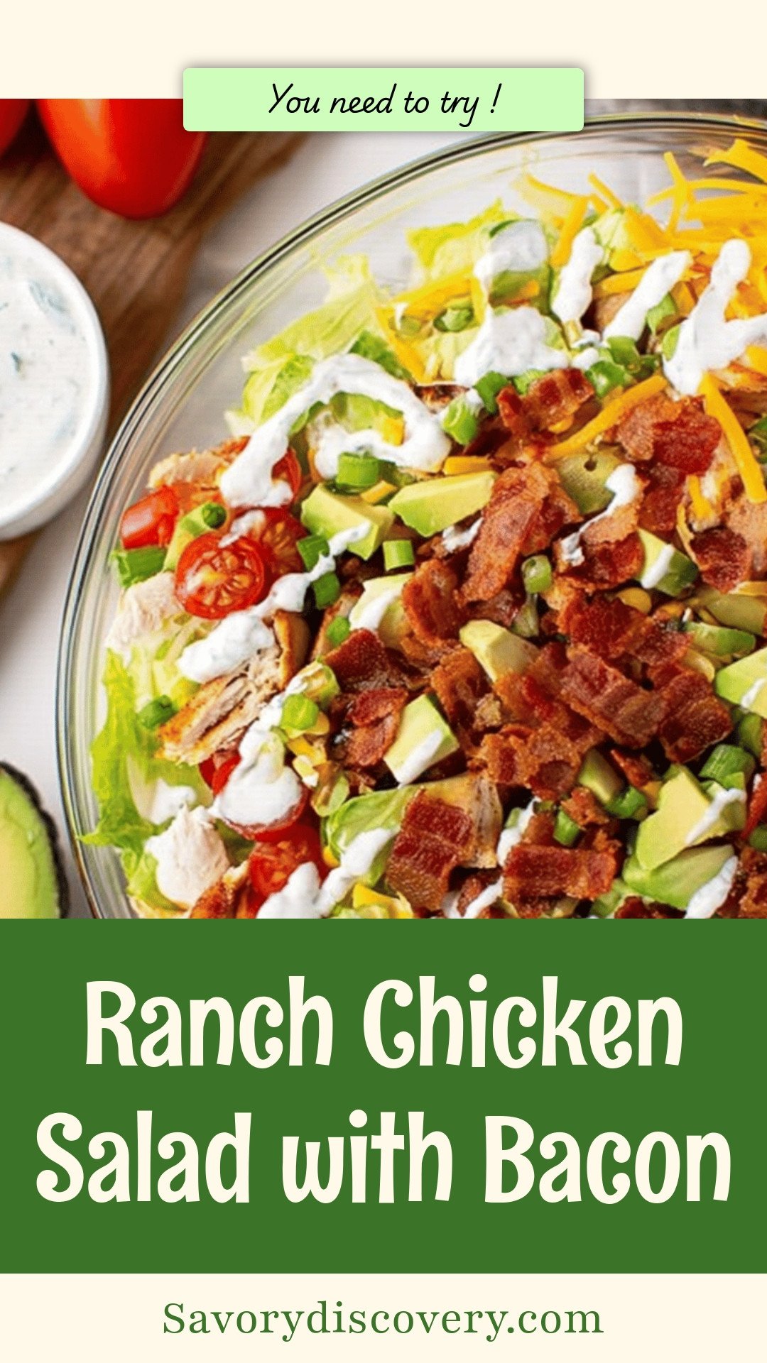 Ranch Chicken Salad with Bacon