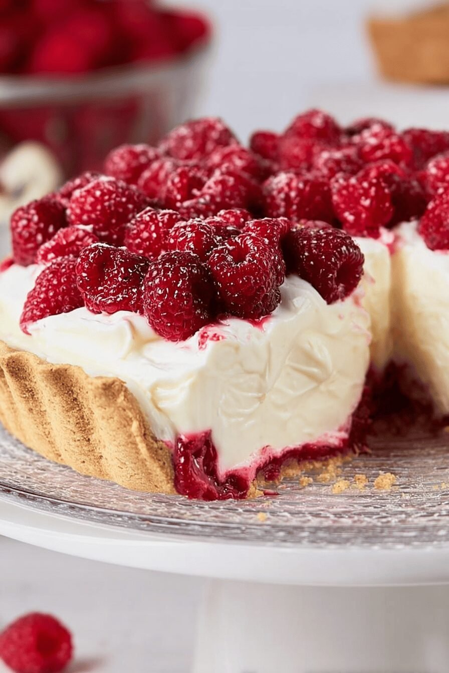 Raspberry Cream Cheese Pie with Sweet Berry Topping