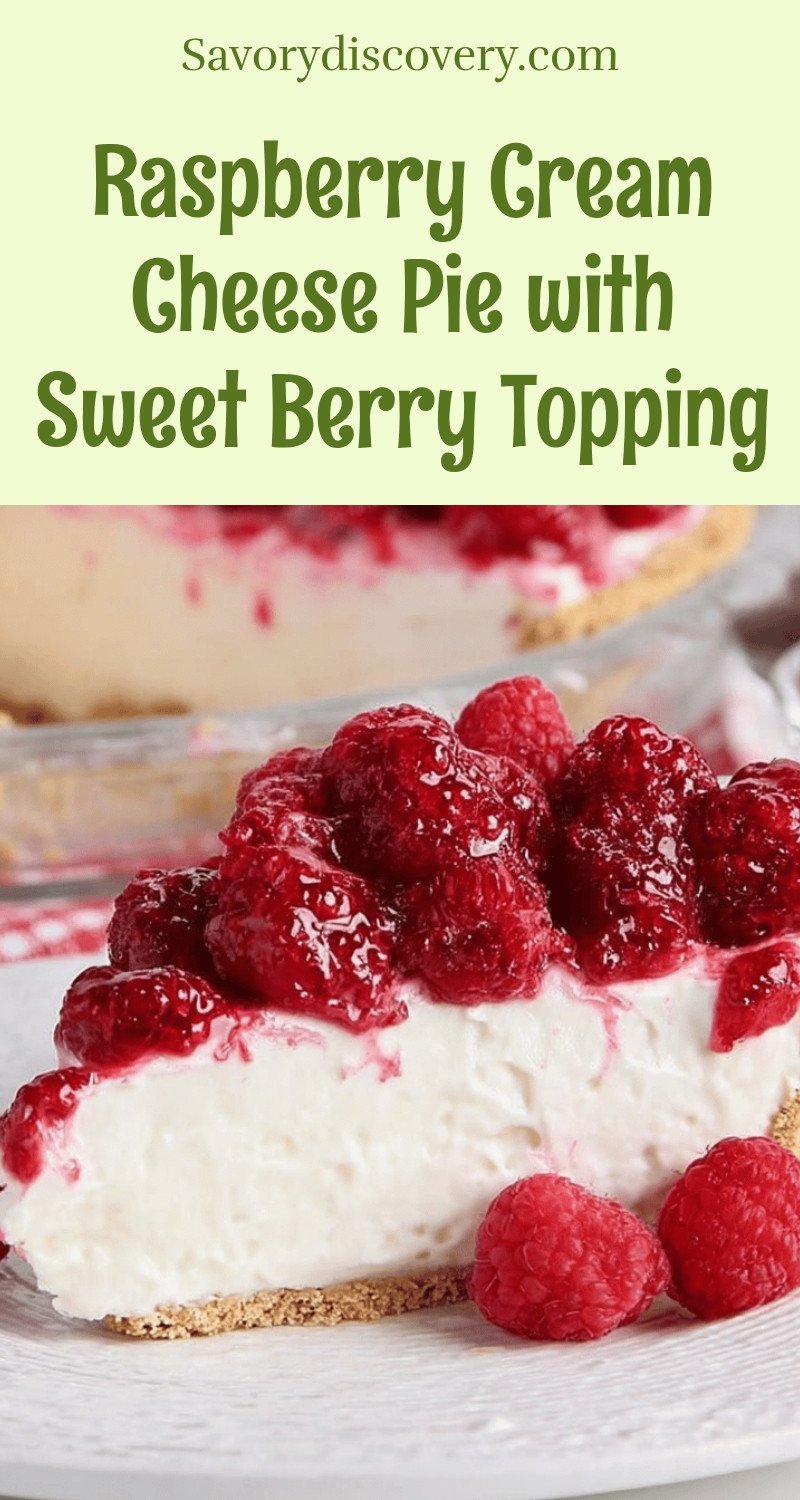 Raspberry Cream Cheese Pie with Sweet Berry Topping