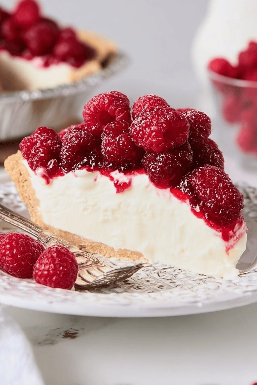 Raspberry Cream Cheese Pie with Sweet Berry Topping