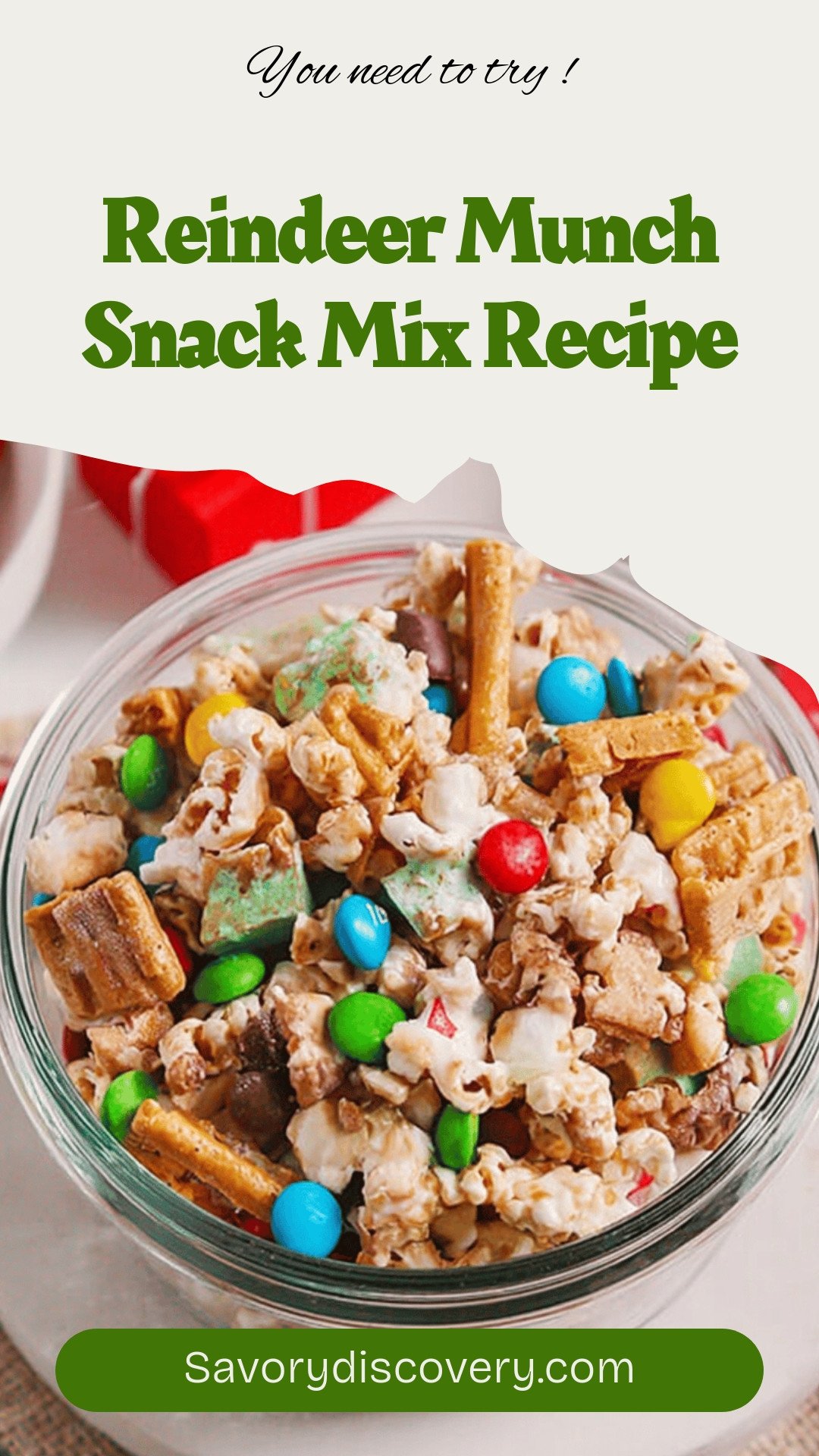Reindeer Munch Snack Mix Recipe