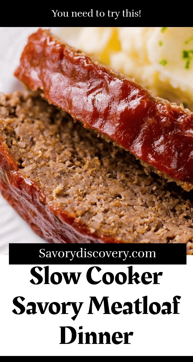 Slow Cooker Savory Meatloaf Dinner