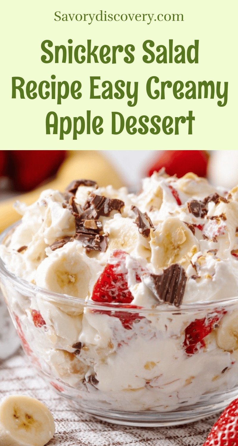 Snickers Salad Recipe Easy Creamy Apple Dessert