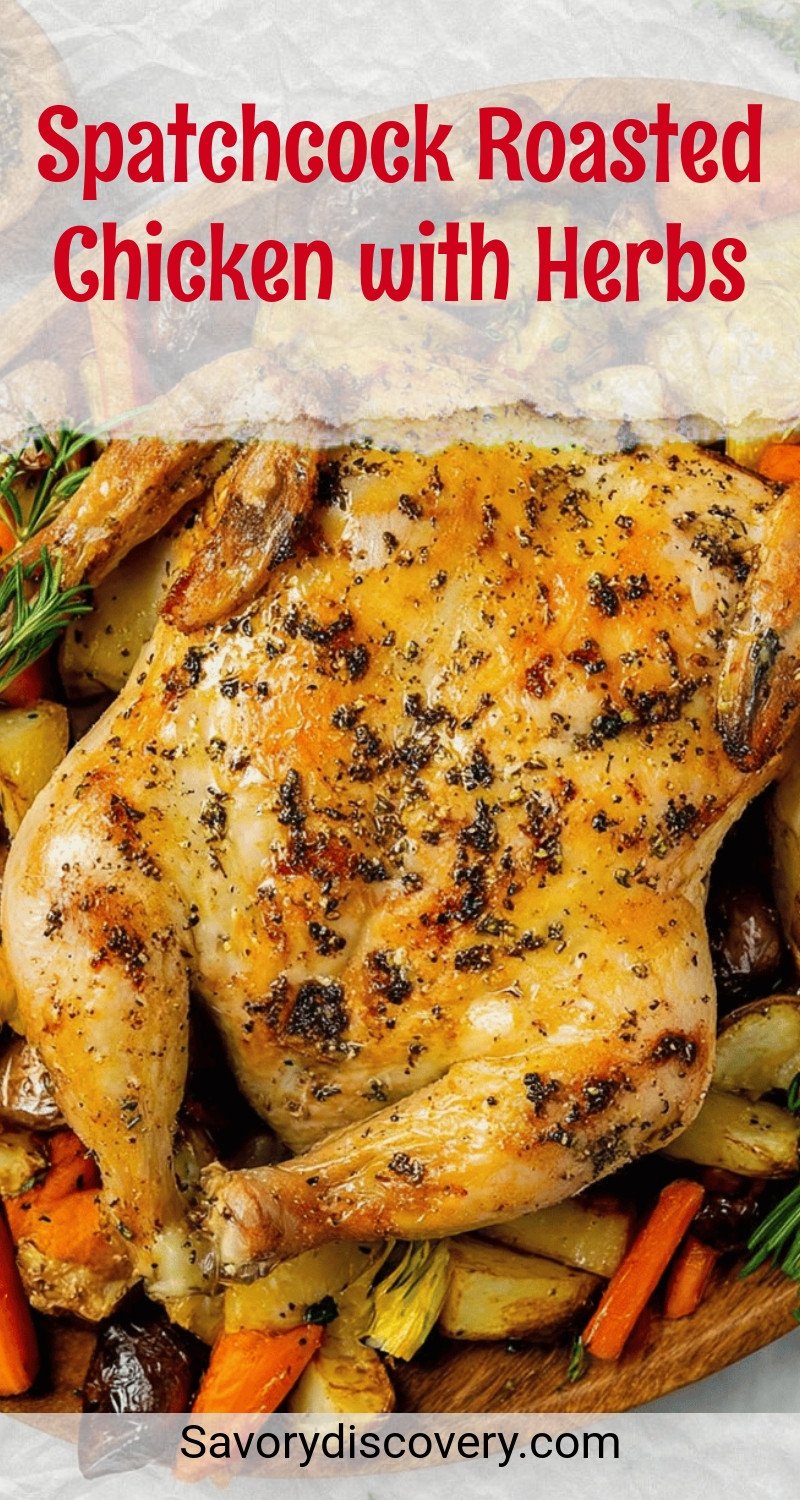 Spatchcock Roasted Chicken with Herbs