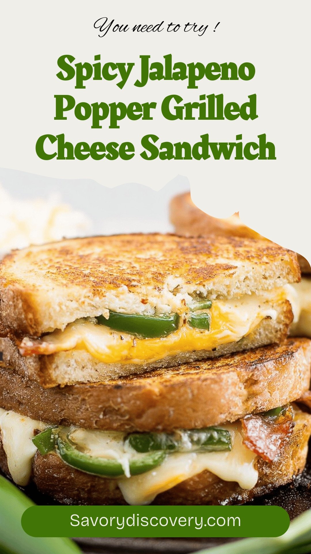 Spicy Jalapeno Popper Grilled Cheese Sandwich