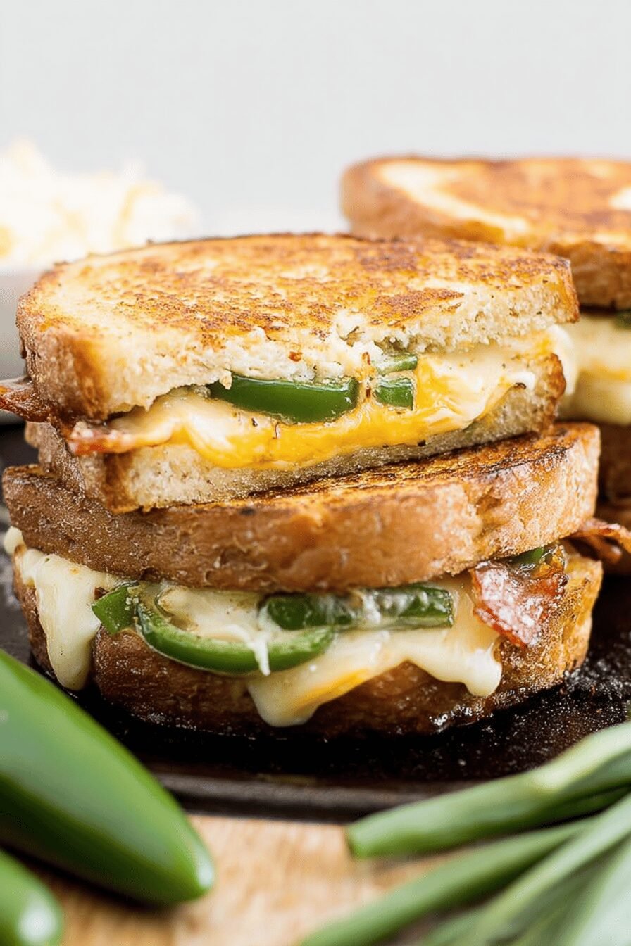 Spicy Jalapeno Popper Grilled Cheese Sandwich
