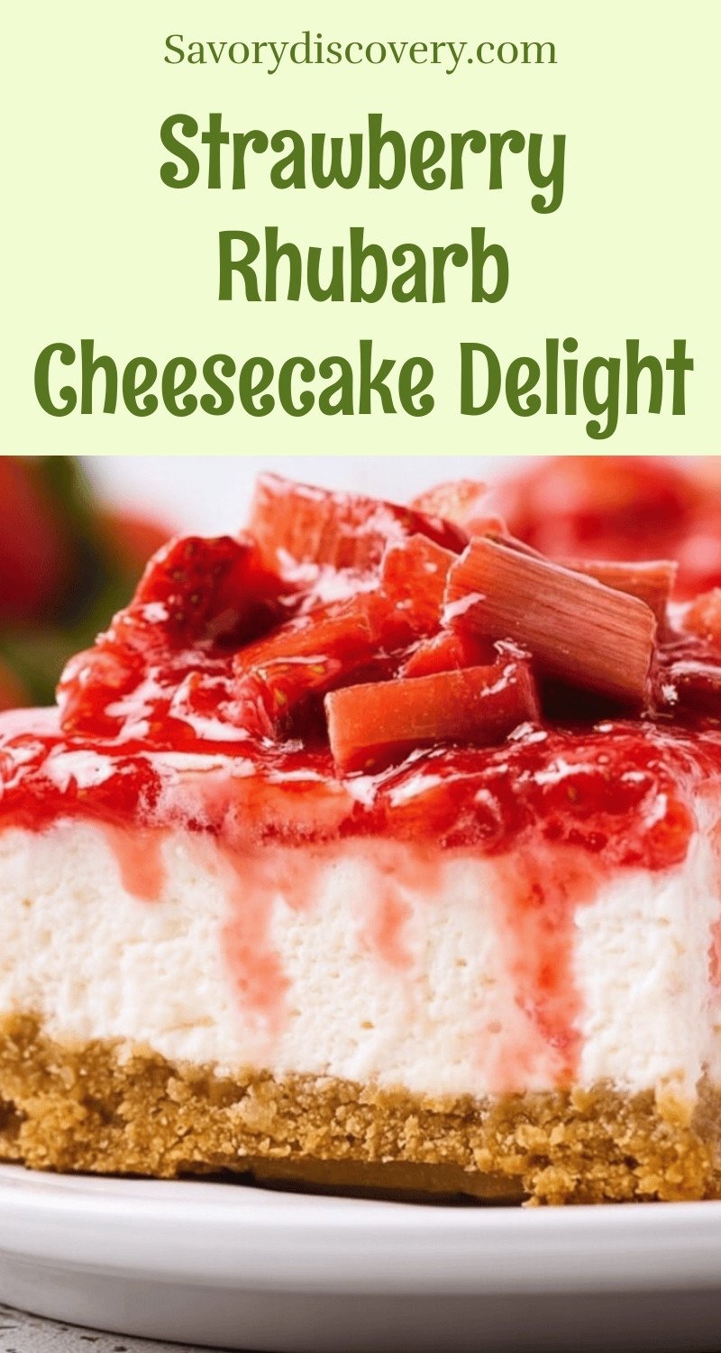 Strawberry Rhubarb Cheesecake Delight