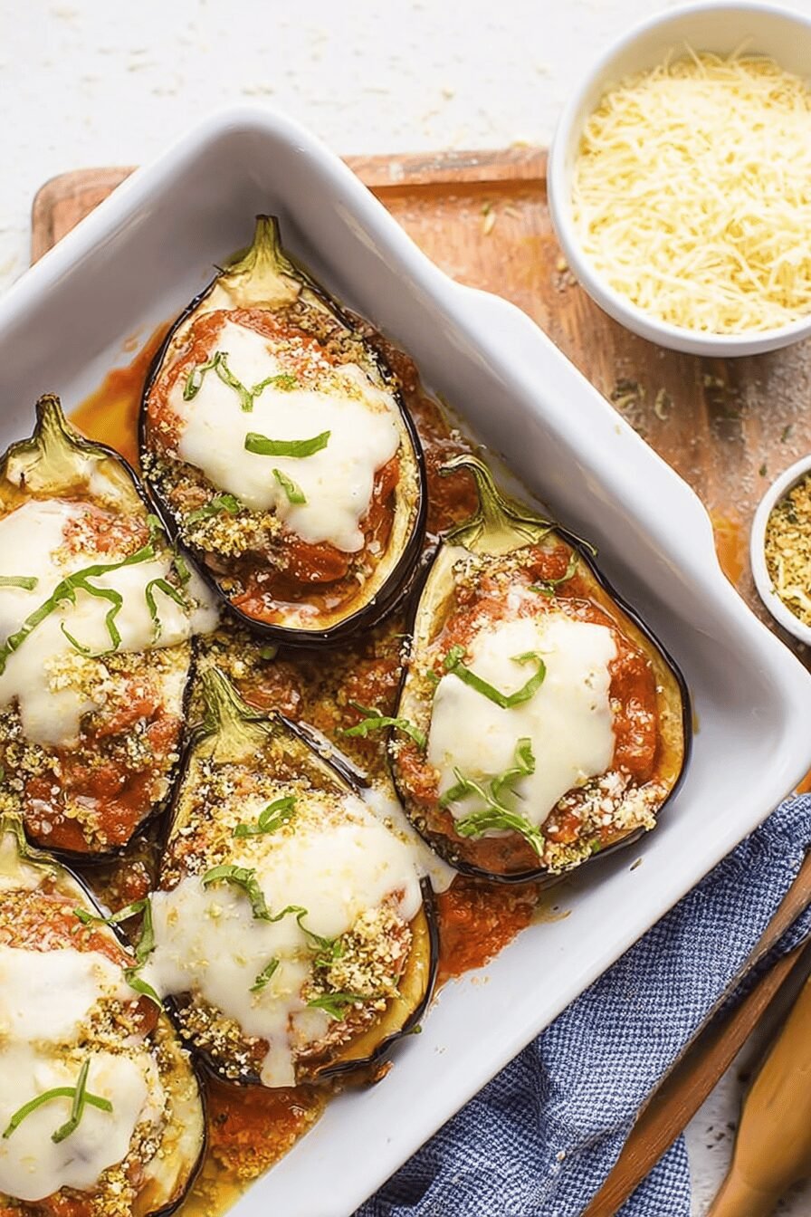 Stuffed Eggplant Mediterranean Delight