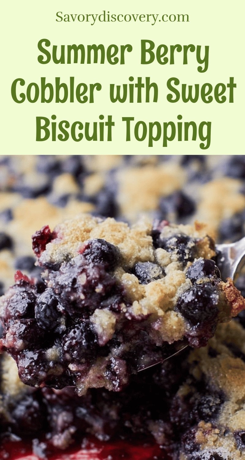 Summer Berry Cobbler with Sweet Biscuit Topping
