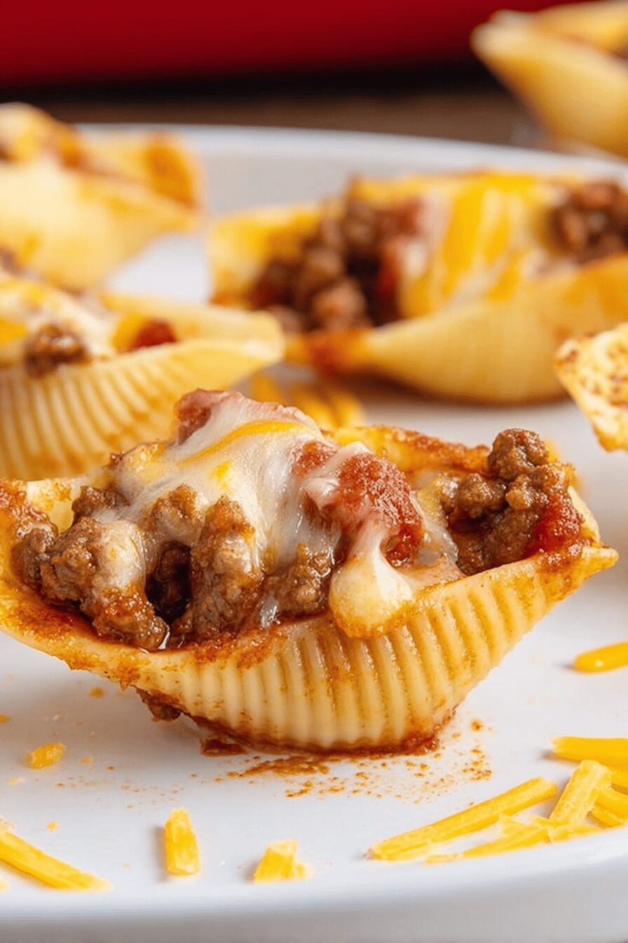 Taco Stuffed Shells with Cheesy Taco Pasta
