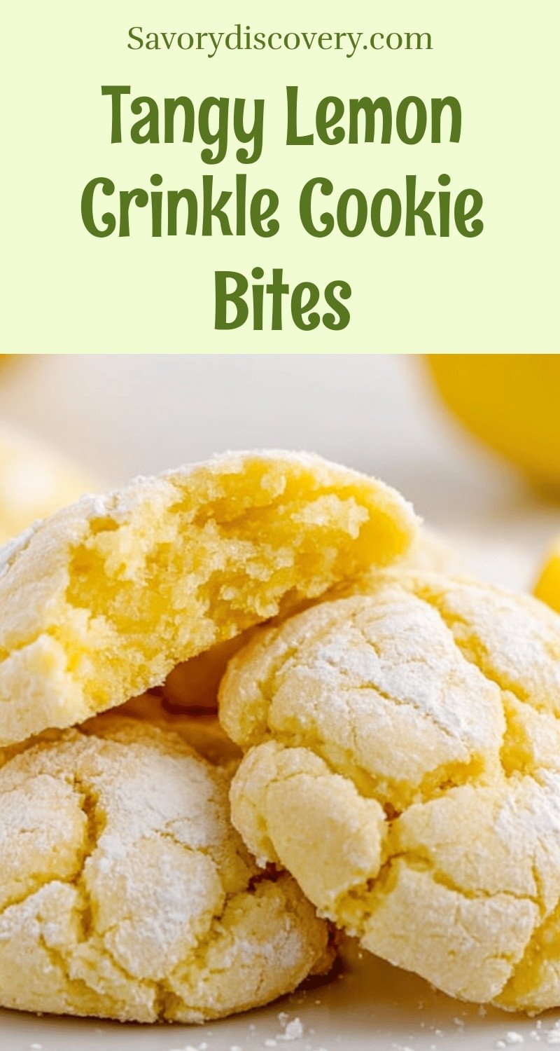 Tangy Lemon Crinkle Cookie Bites