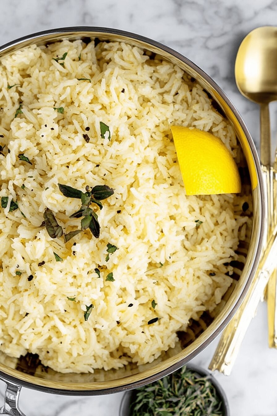Tangy Lemon Rice with Turmeric and Peanuts