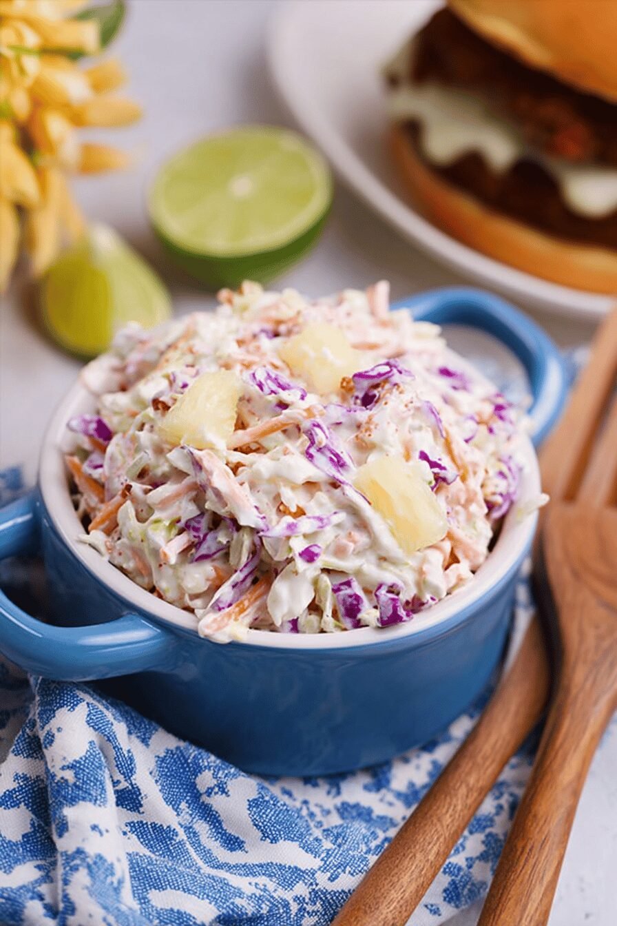 Tropical Pineapple Yogurt Coleslaw